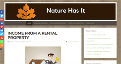 Desktop Screenshot of naturehasit.com