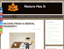 Tablet Screenshot of naturehasit.com